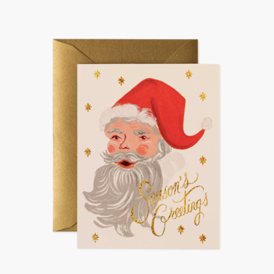 Greetings From Santa Greeting Card