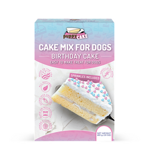 Puppy Cake Mix and Frosting - Birthday Cake Flavored with Sprinkles