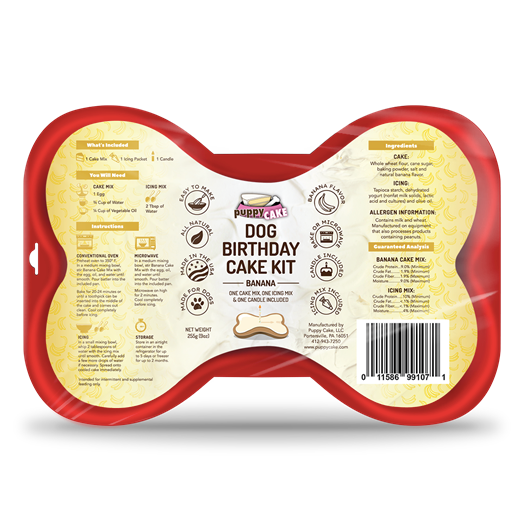 Dog Birthday Cake Kit- Birthday Cake Mix (choice of flavor)