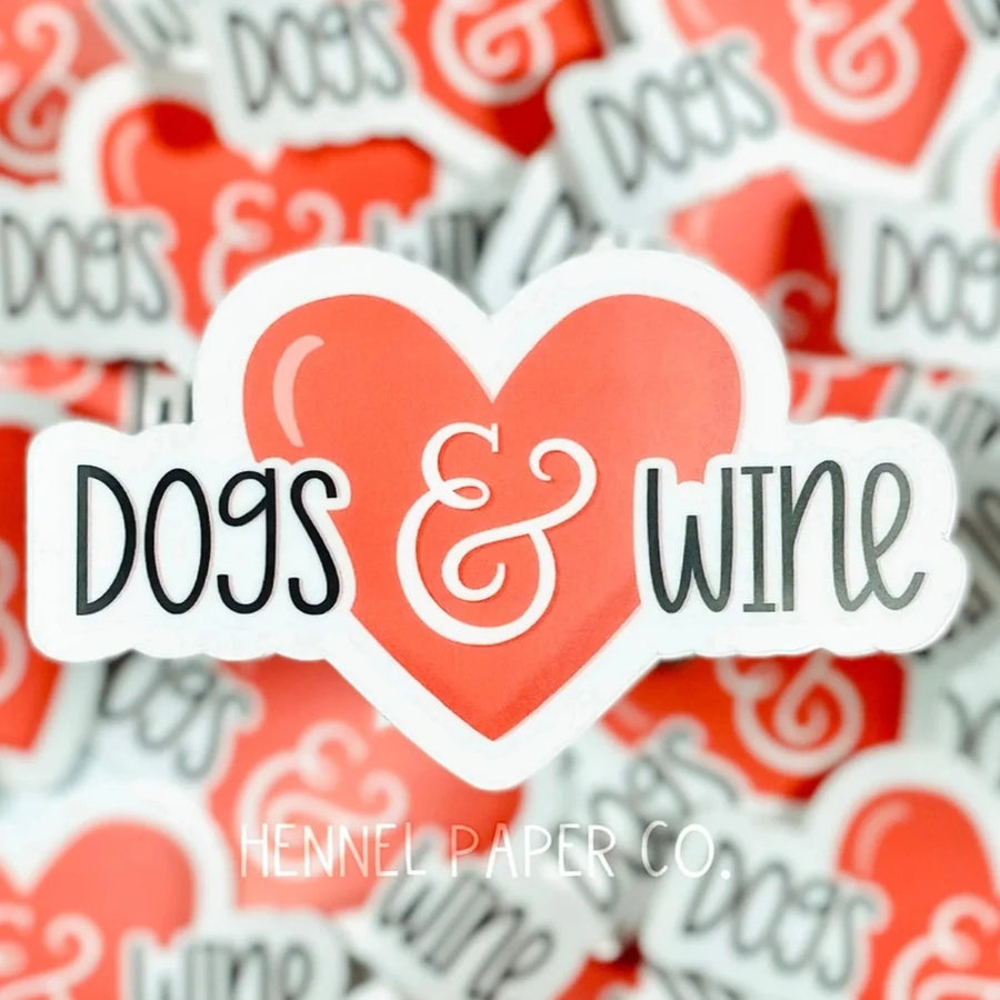 Dogs & Wine Sticker