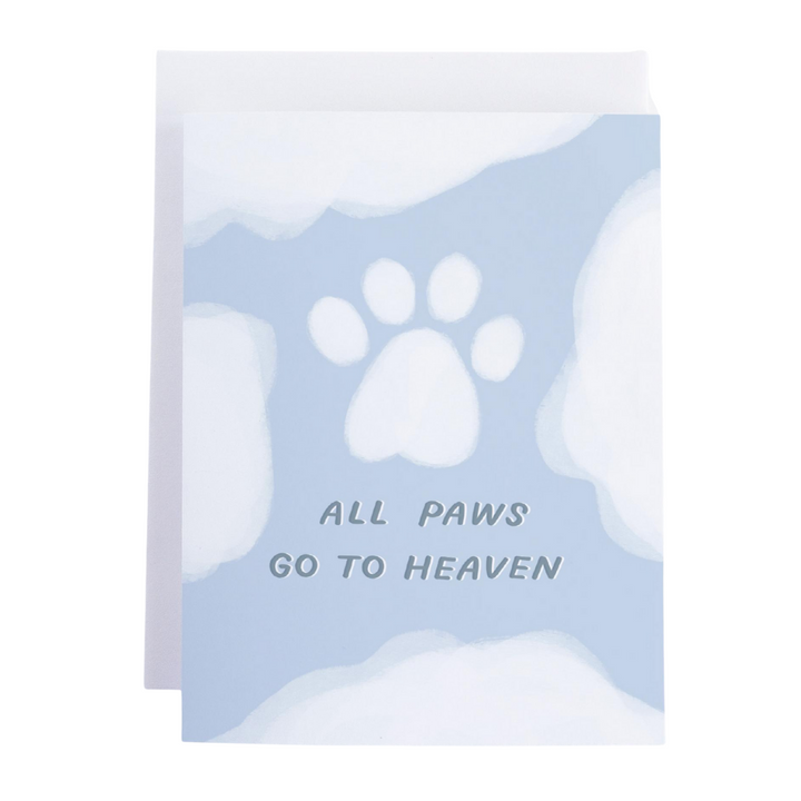 Pet Loss Card All Paws Go To Heaven Card