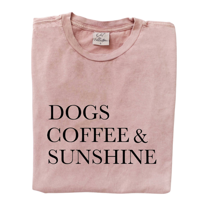 DOGS COFFEE AND SUNSHINE MINERAL GRAPHIC TOP