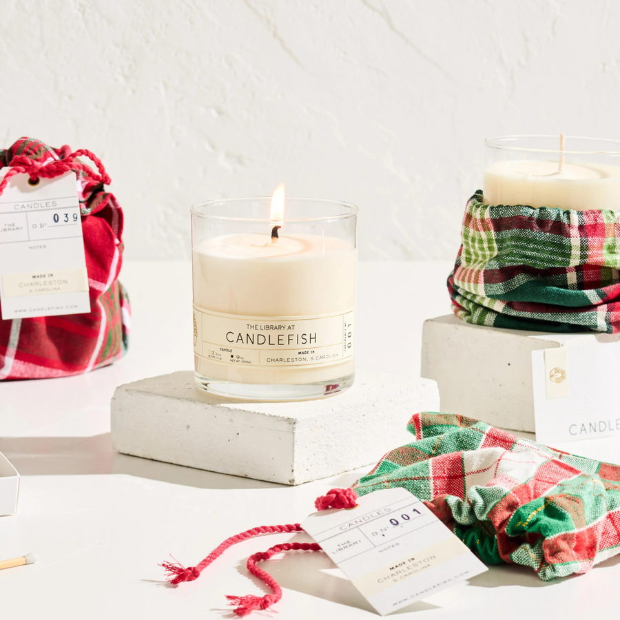 No. 4 Holiday Jar Candle (Green Plaid)