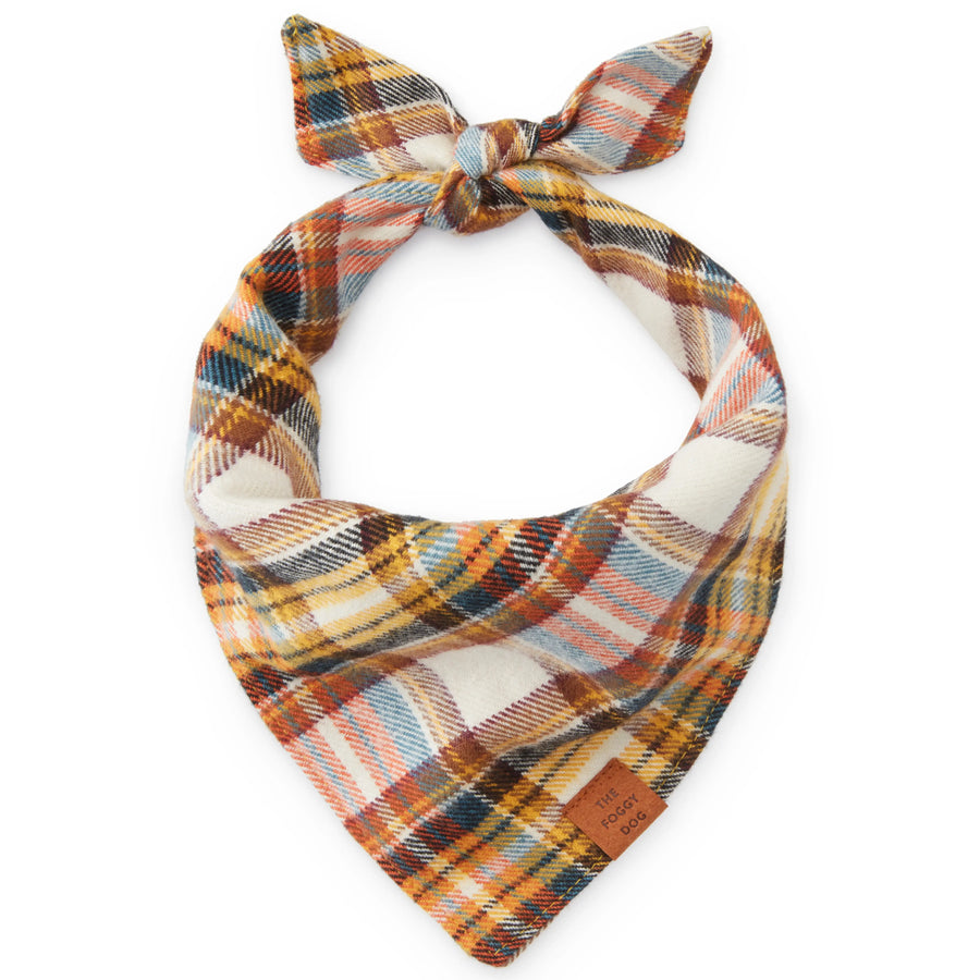 Foggy Dog Cornucopia Flannel Dog Bandana