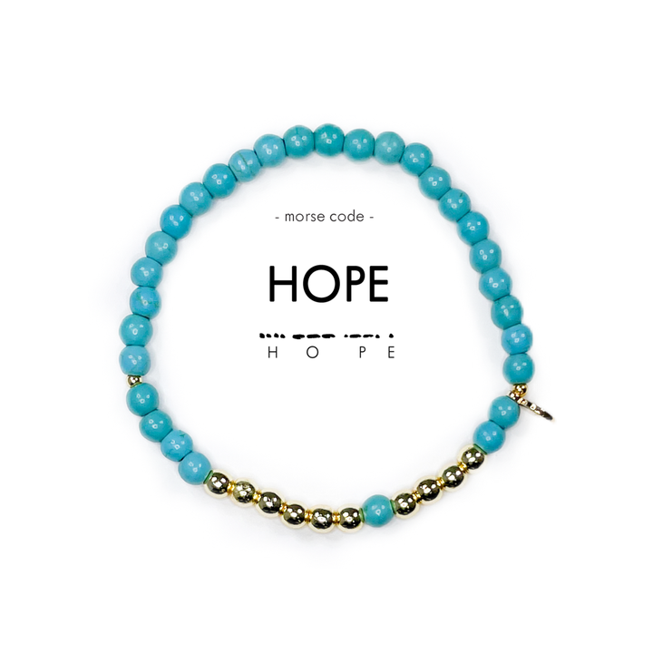 Gold Morse Code Bracelet l HOPE