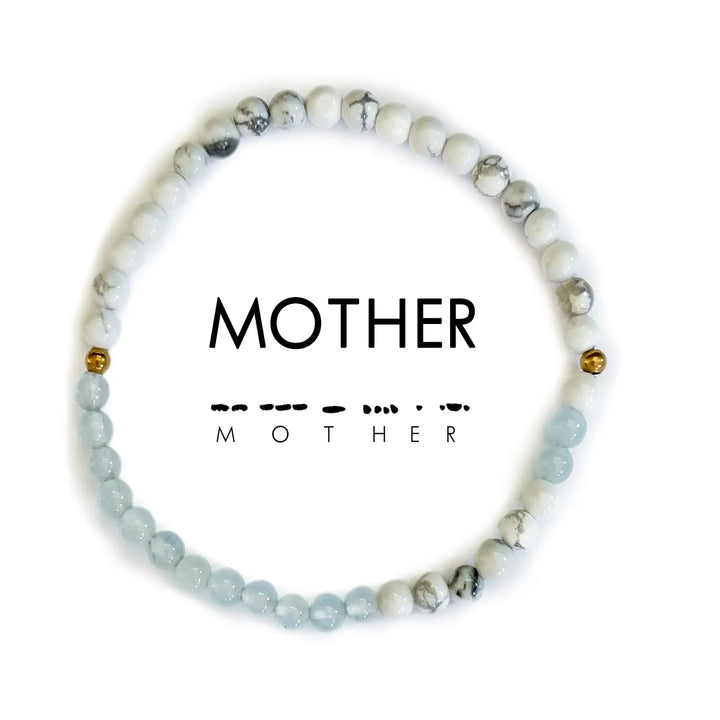 Morse Code Bracelet | MOTHER - CLOUDY BLUE