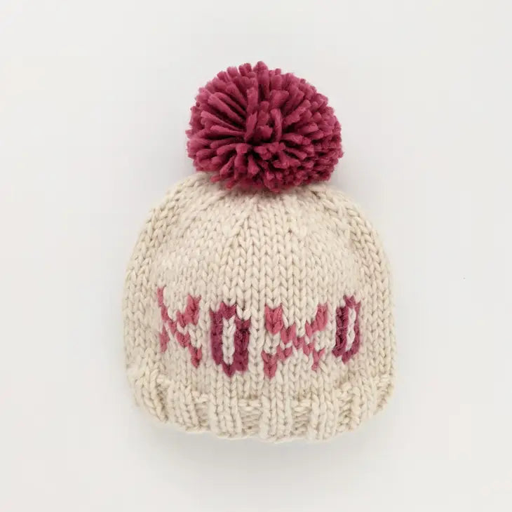 XOXO Valentine's Day Hand Knit Beanie Hat