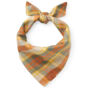 Harvest Plaid Flannel Dog Bandana