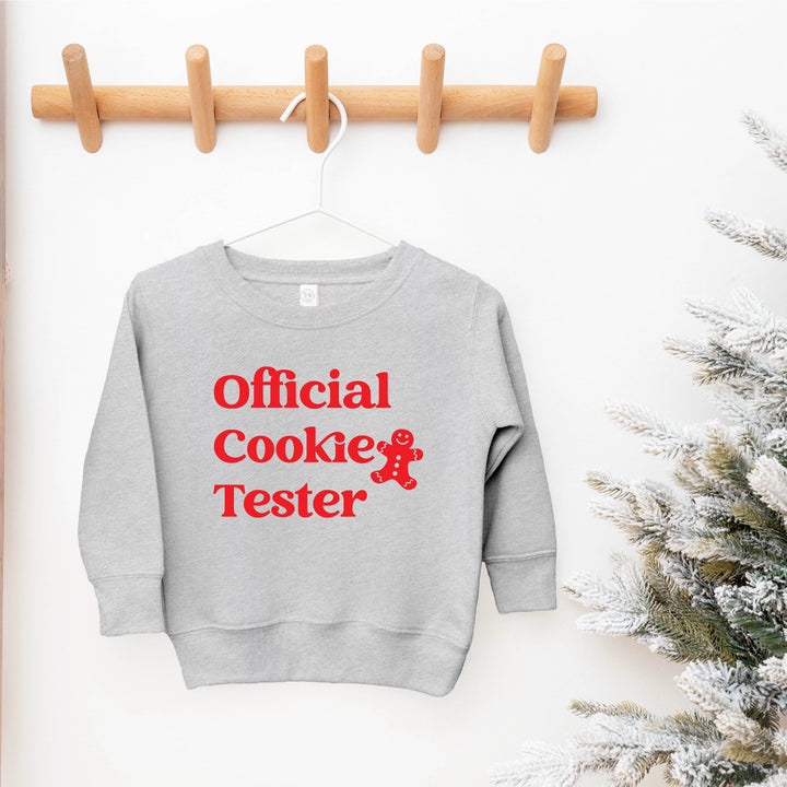Official Cookie Tester Toddler/Kids Sweatshirt-Heather Grey